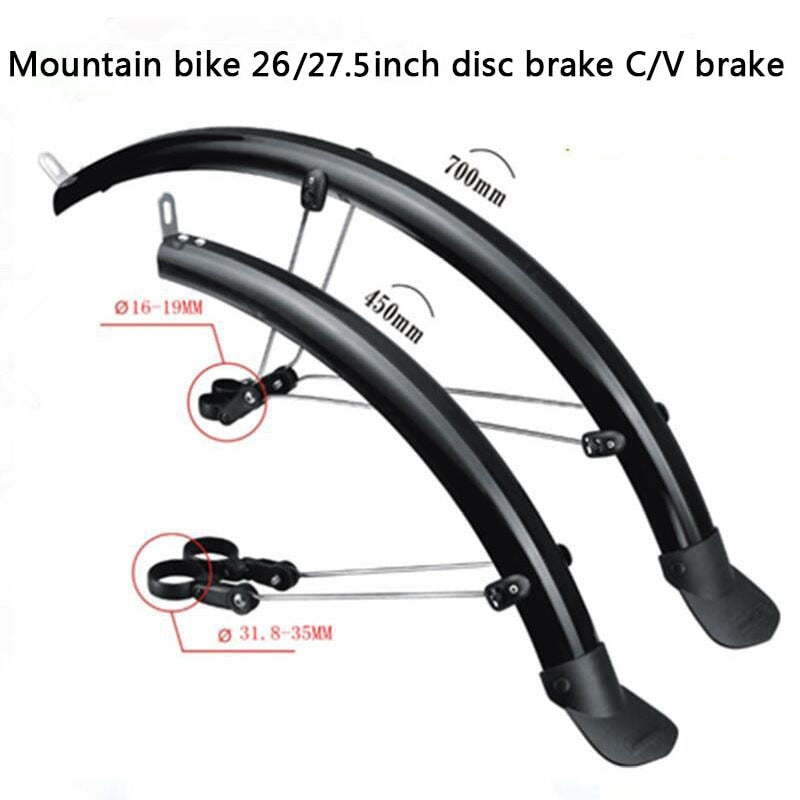 26 27.5 inch Bicycle Mudguard Double Bracing Fender for Mountain Bike MTB Wings Road bike Front Rear Mud Guard